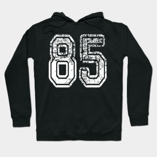 Number 85 Grungy in white Hoodie